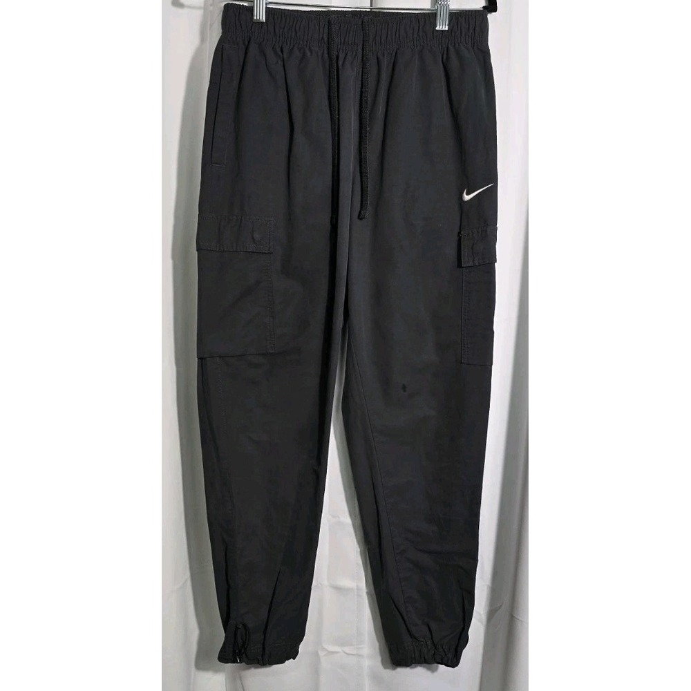 Nike Pants Women‎ Small Black Cargo Work Out Active Gym Pockets Swoosh